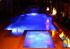 geometric pool by aqua blue custom pools