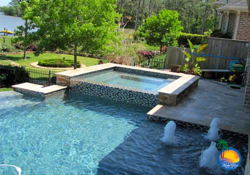geometric pool by aqua blue custom pools