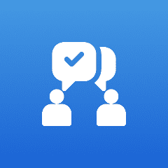 Chat icon with checkmark